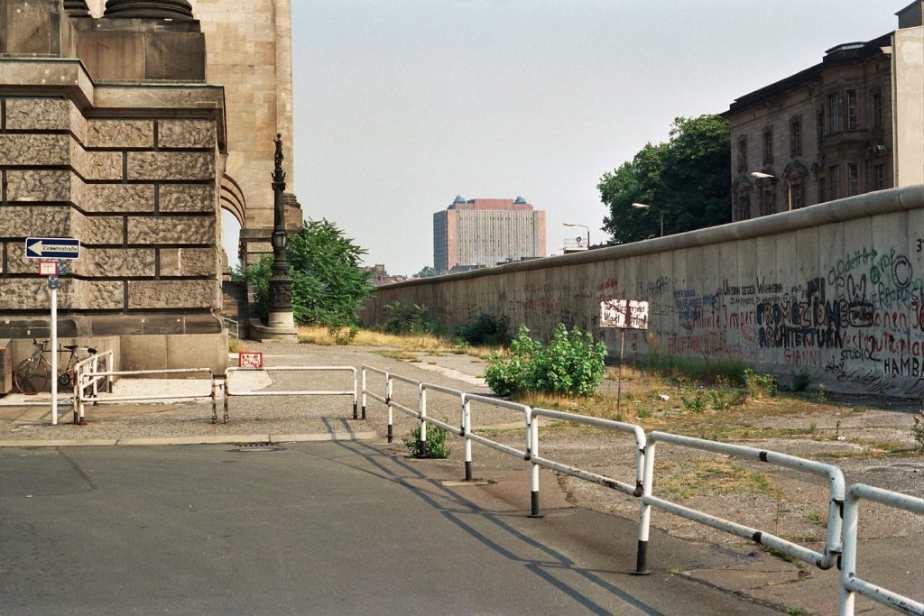 The building on the left ist the Reichstag, the german parliament building. Now the parliament is back home there.