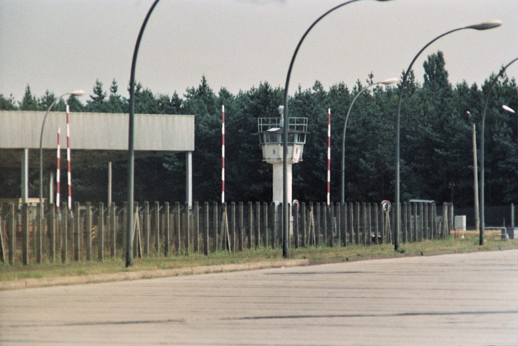 Entering East-Germany, you had to pass a large area, where you and your car was scrupulous supervised. Taking photos here was strictly forbidden.